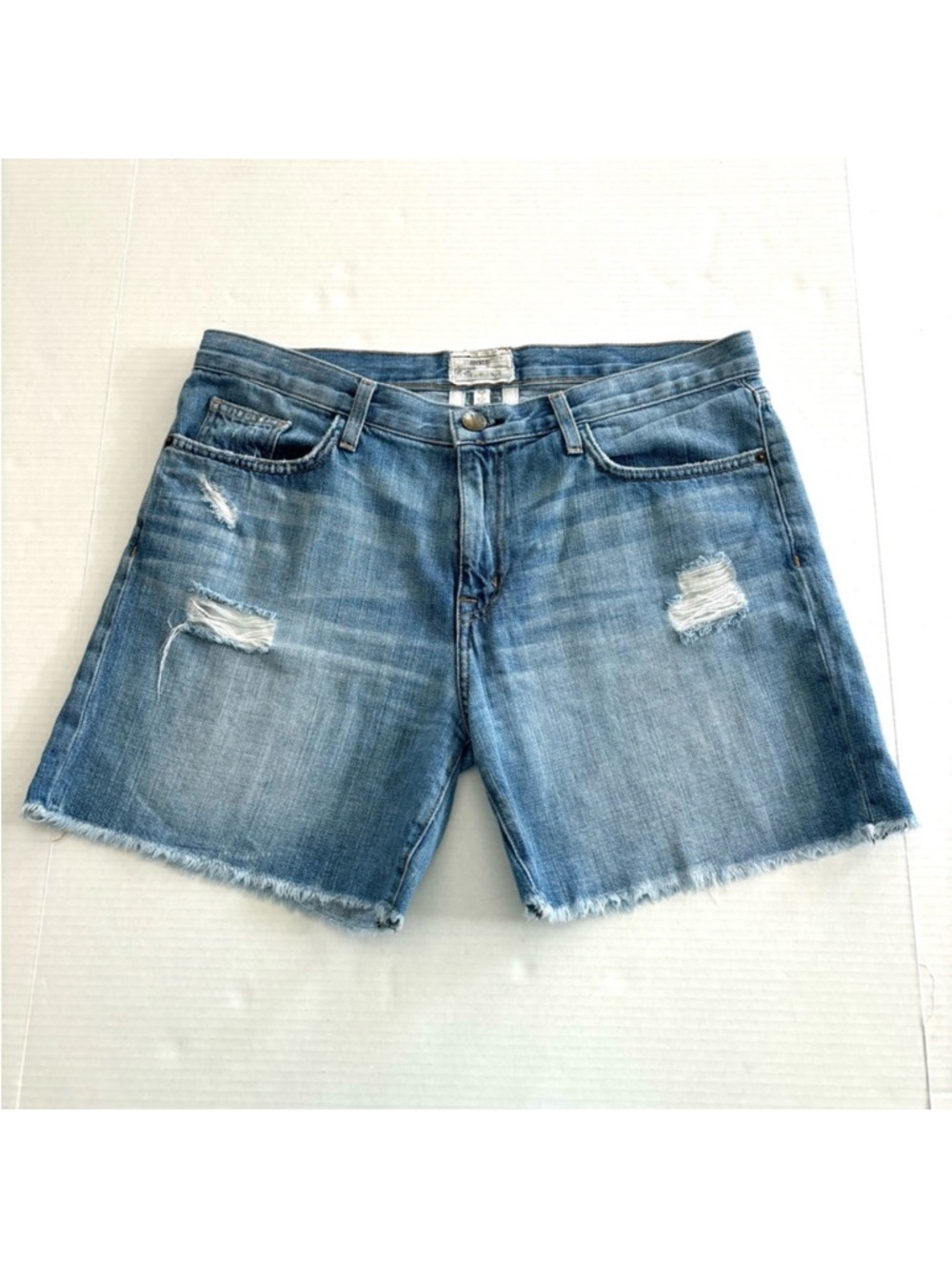 Current Elliott‎ Denim Shorts Blue Distressed Made in USA Size 30